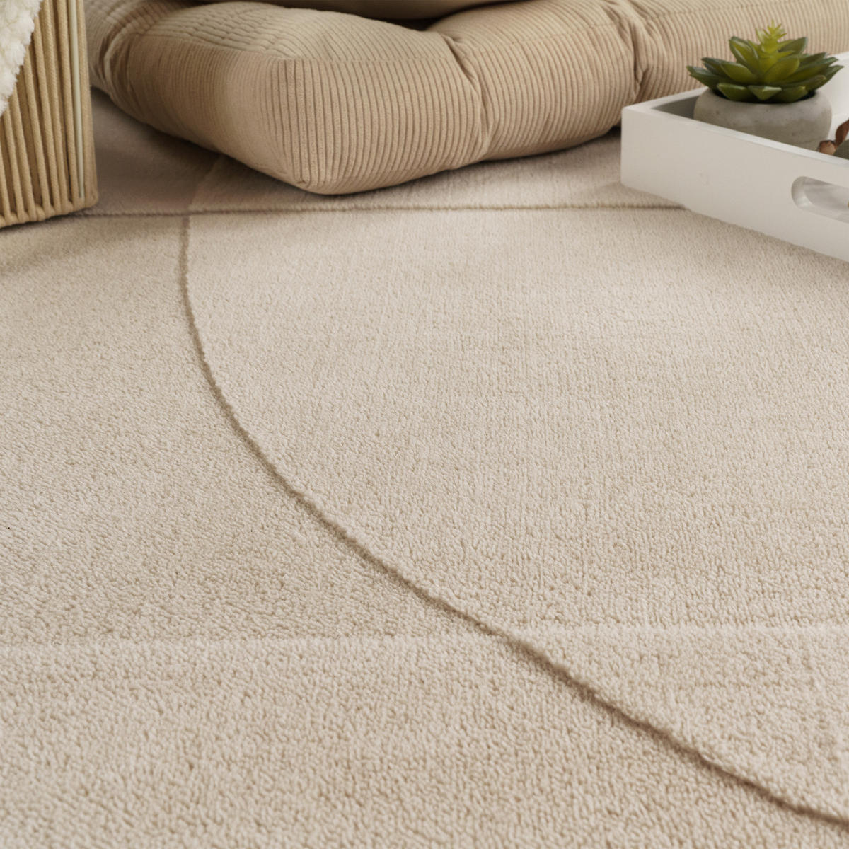 HOCHFLORTEPPICH 200/280 cm Osaka 423 - Creme, Textil (200/280cm) - Paco Home