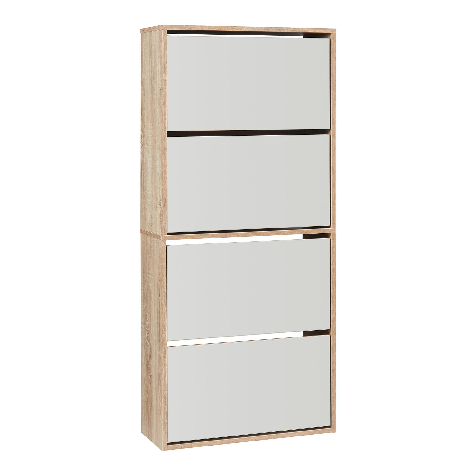 SCHUHKIPPER Lund - Sonoma Eiche, Holzwerkstoff (24/134/60cm) - [en.casa]
