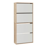 SCHUHKIPPER Lund - Sonoma Eiche, Holzwerkstoff (24/134/60cm) - [en.casa]