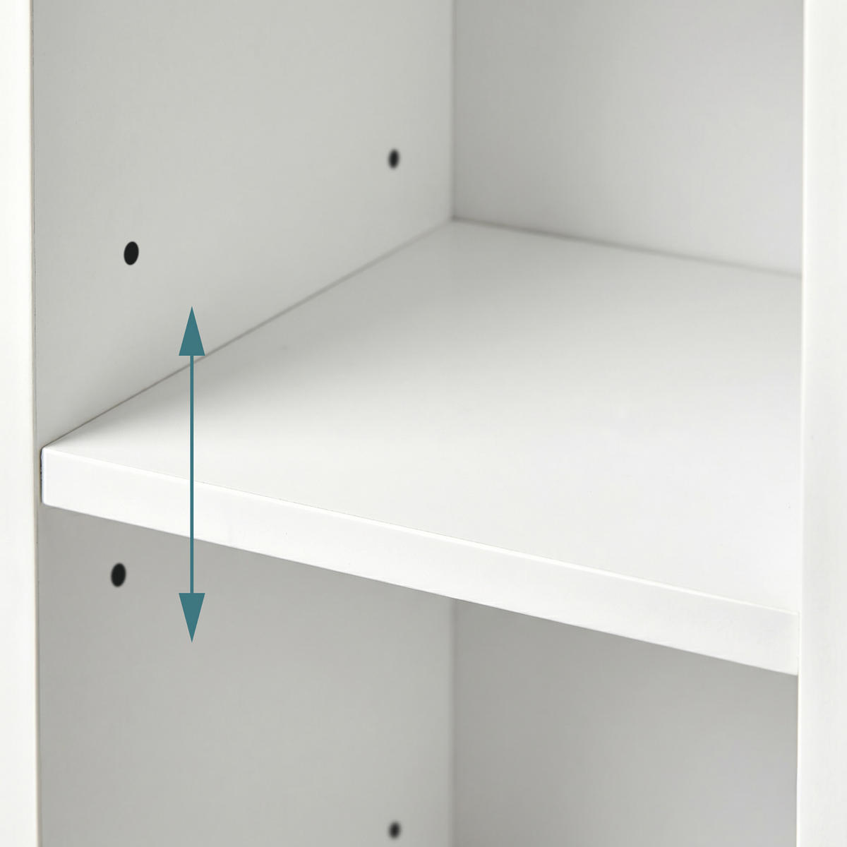 WASCHMASCHINENSCHRANK Weiß Natur 2 Türen 185,5 cm - Weiß, Holzwerkstoff (65/185.5/24cm) - Relaxdays