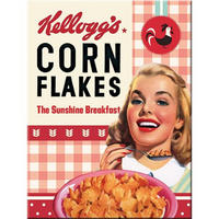 MAGNET 6/8 cm Kellogg's Girl Corn Flakes Collage - Multicolor, Metall (6/8/0.1cm) - Nostalgic-Art