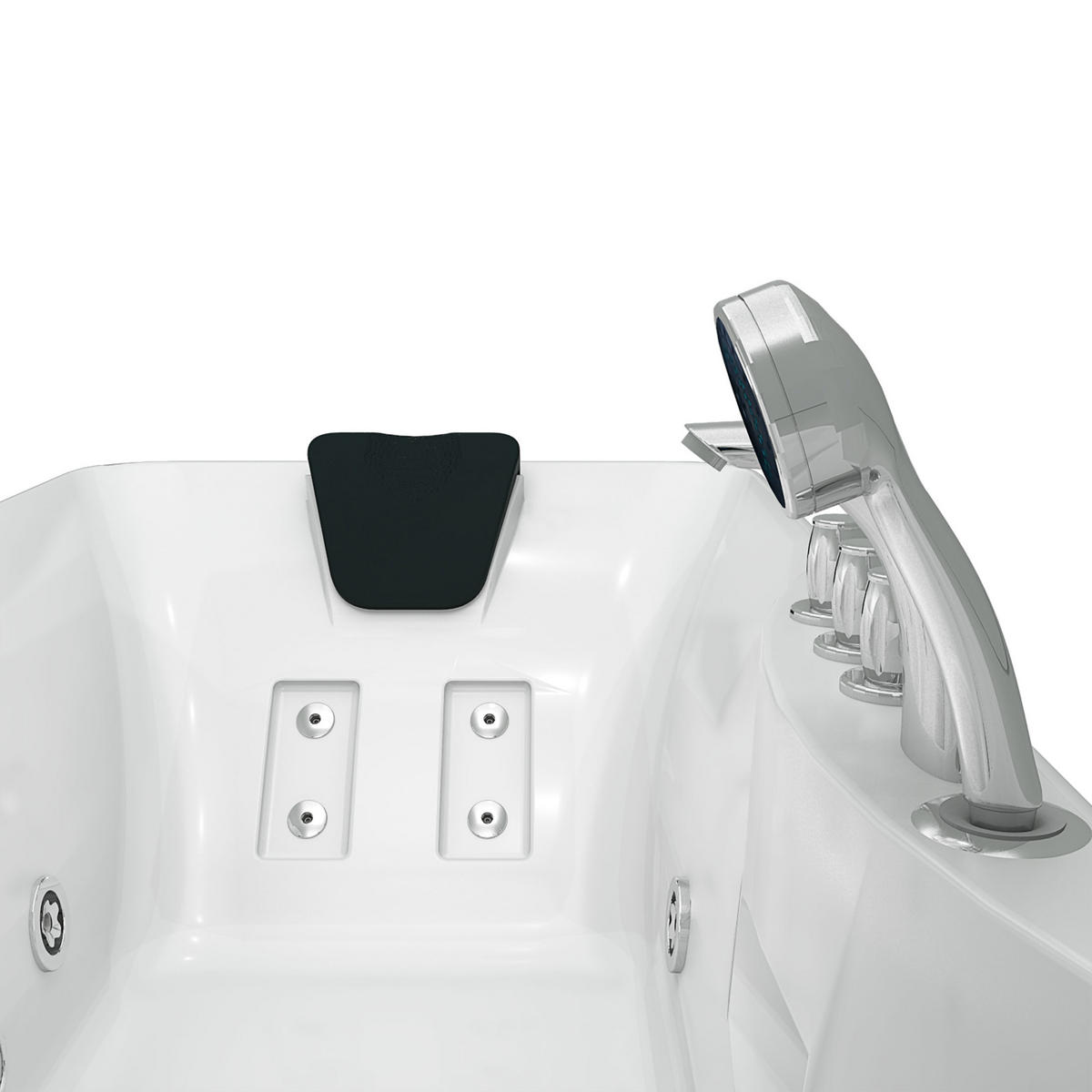 WHIRLPOOL Pool Badewanne Wanne W49-TH-PL 170x80cm - Weiß, Glas/Kunststoff (80/56/170cm) - AcquaVapore by Sandra Jentho