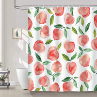 DUSCHVORHANG Rosa Polyester wasserdicht schimmelresistent mit Haken - Pink, Textil (210/180cm) - MCBOSON