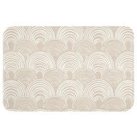 KOUPELNOVÁ PŘEDLOŽKA Vlny - Textura - Béžová 60x40 cm - kašmírová, textil/plast (60/40cm) - OnlyWow
