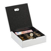 GELDKASSETTE - Weiß, Kunststoff/Metall (17/6/17.5cm) - Relaxdays