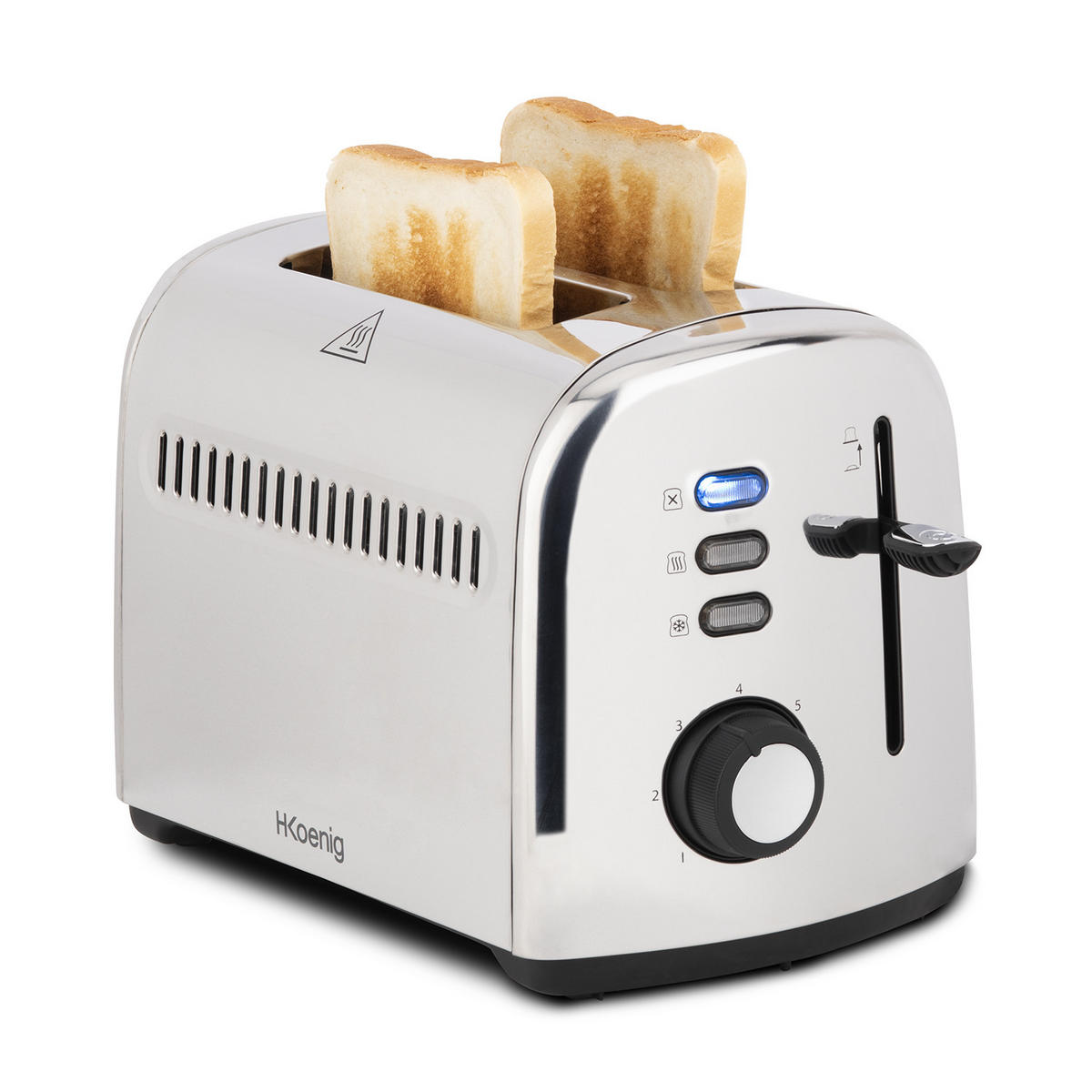 TOASTER TOAS9 Silber, Krusten- und Knuspertoaster - Grau, Metall (29.5/18.5/16.5cm) - HKoenig