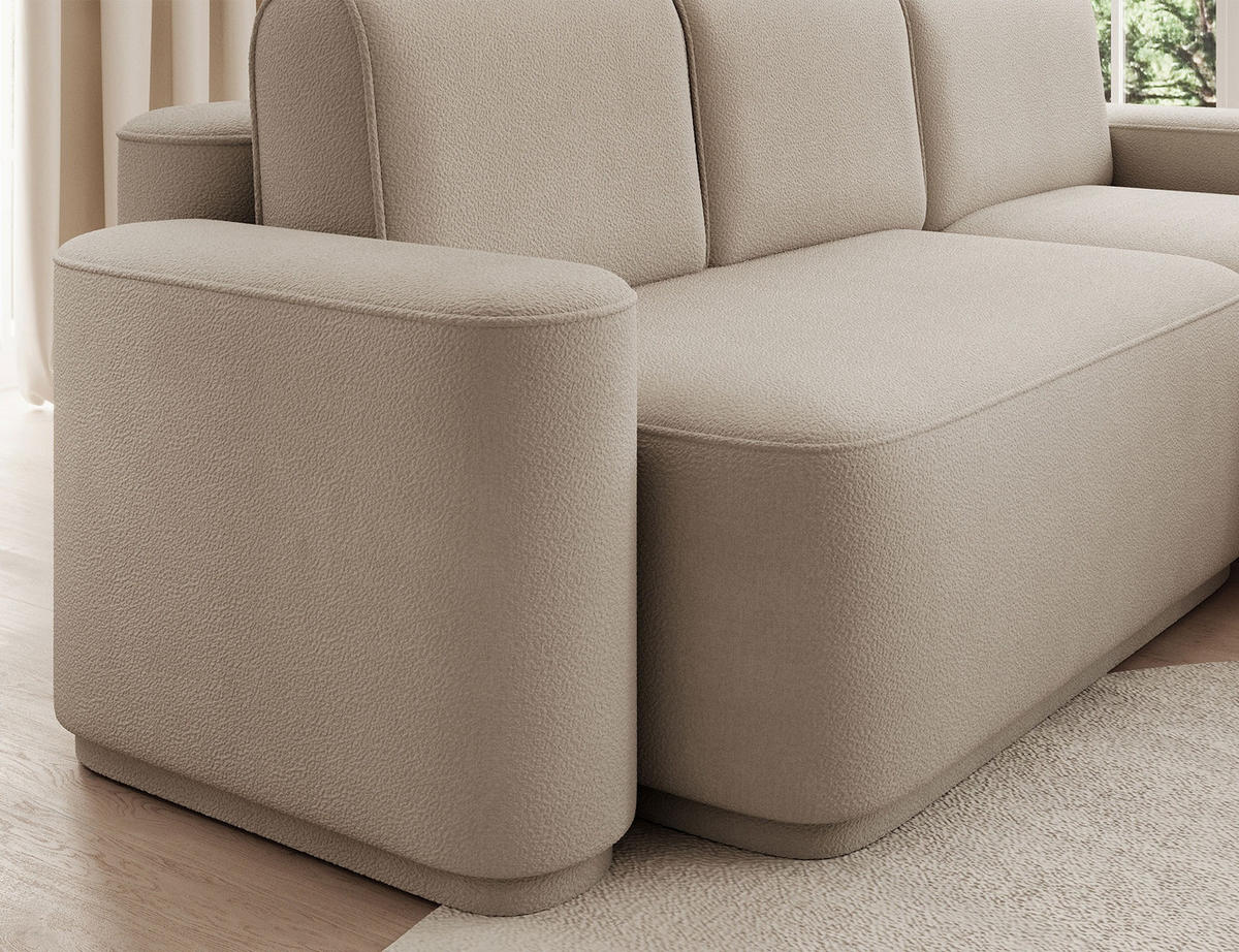 ECKSOFA RUMA - Beige (Amore 18) - Beige, Holzwerkstoff (285/180cm) - Möblo