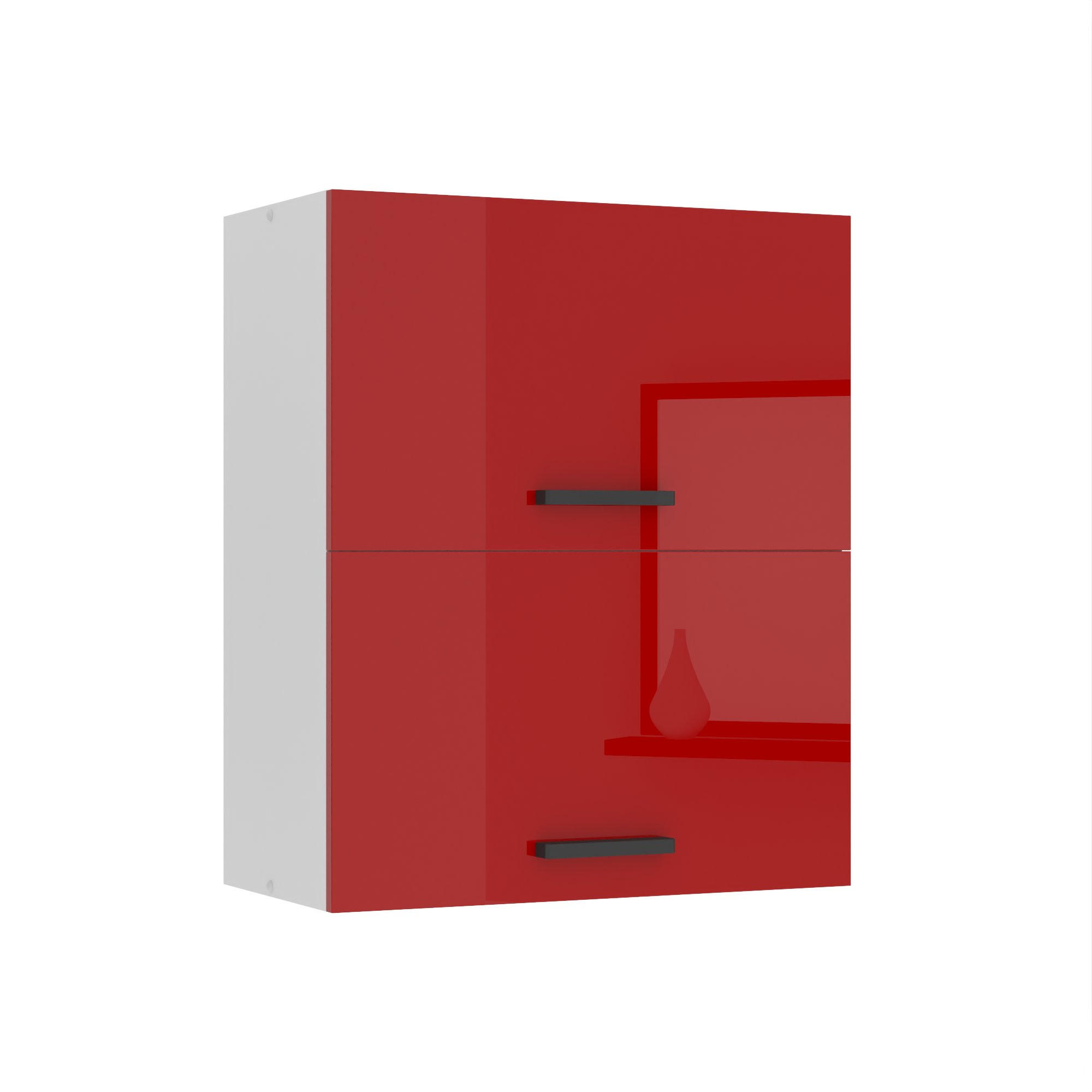 B BELINI GROUP ZÁVĚSNÁ SKŘÍŇKA SGP2 60 cm, s 2 dvířky, Červená lesklá