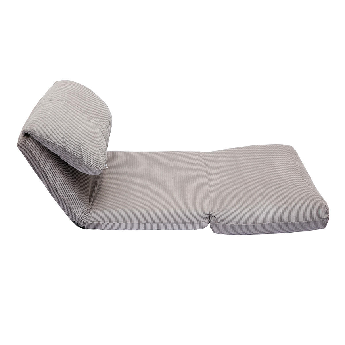 SCHLAFSESSEL 1-Sitzer Cord Hellgrau SPENCER - Grau, Textil (82/62/82cm) - Miliboo