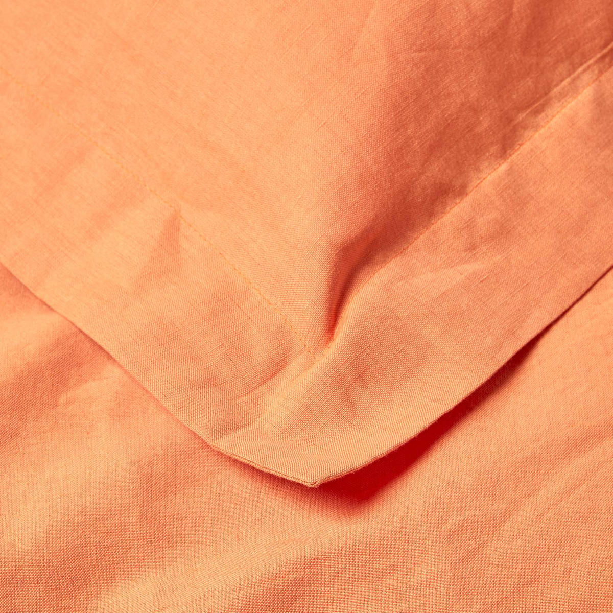 KISSENBEZUG Leinen mit Stehsaum - Orange, Textil (48/74cm) - Homescapes