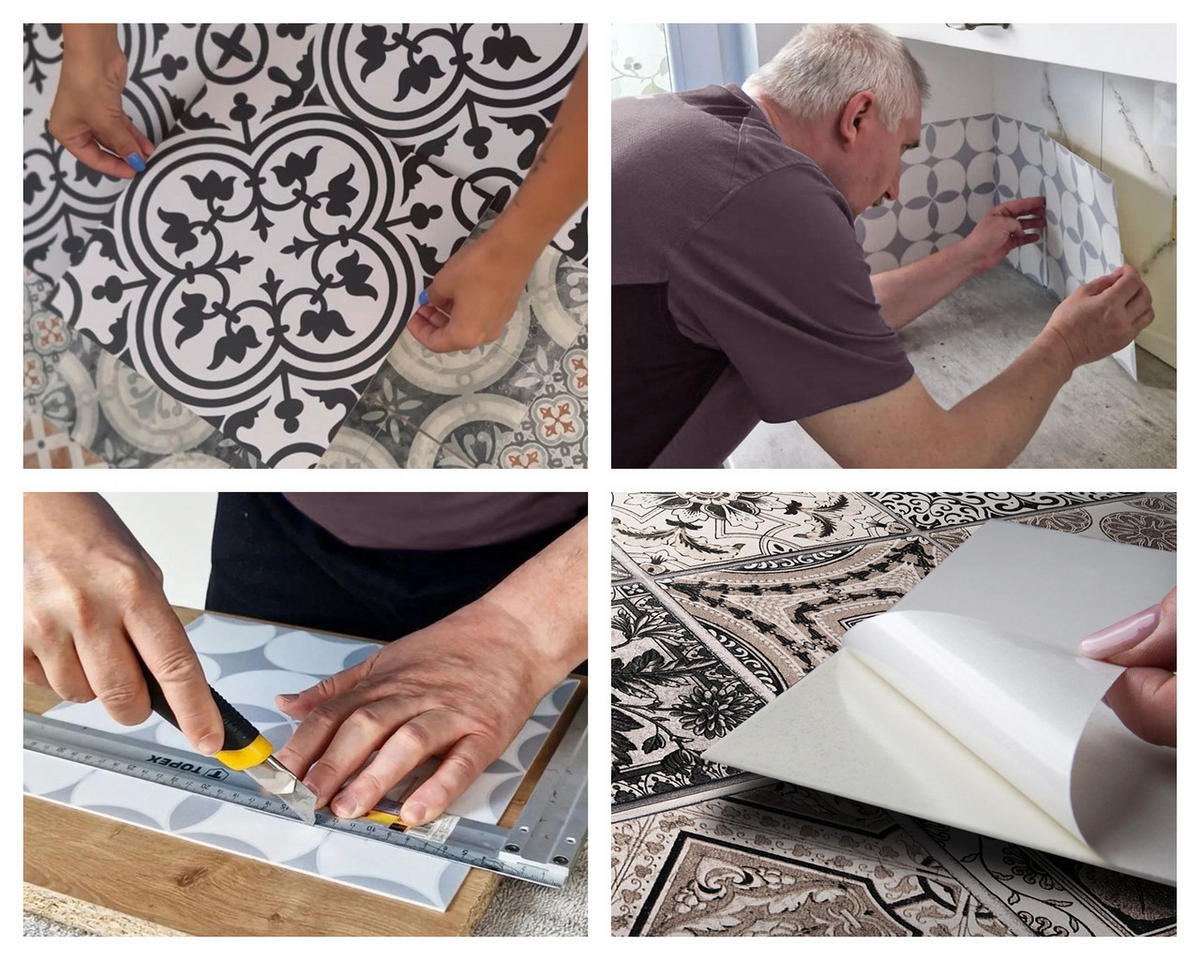 WANDPANEEL 6x 60x30 cm selbstklebend Marbryn - Greige, Kunststoff (30/1.6/60cm) - Wallfluent