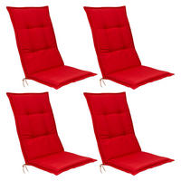 HOCHLEHNERAUFLAGE Base HL 120/50/6cm Rot 4tlg - Rot, Textil (50/6/120cm) - Beautissu 