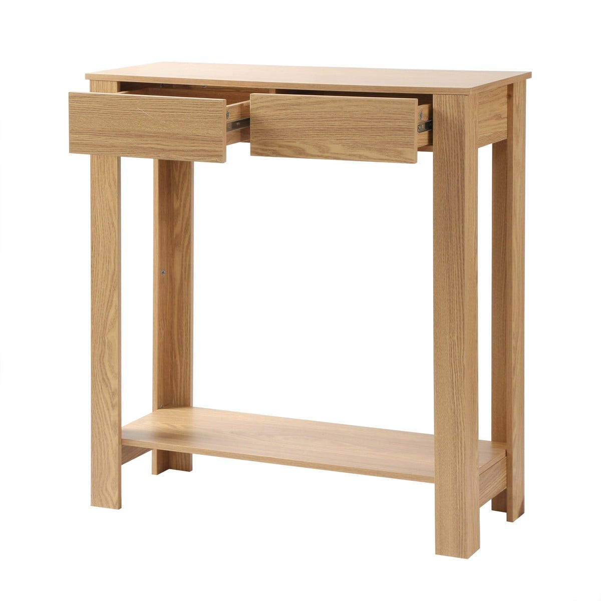 KONSOLE mit 2 schubladen in eichenoptik 79/29/86,5 cm - Apfelbaumfarben, Holzwerkstoff (79/29/86.5cm) - Calicosy