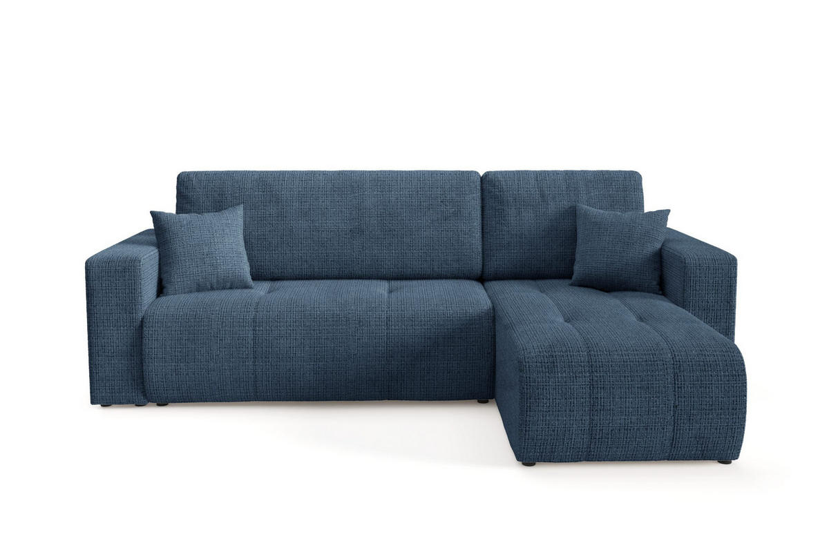 ECKSOFA mit Schlaffunktion Blau - Blau, Textil (244/145cm) - Furnisell