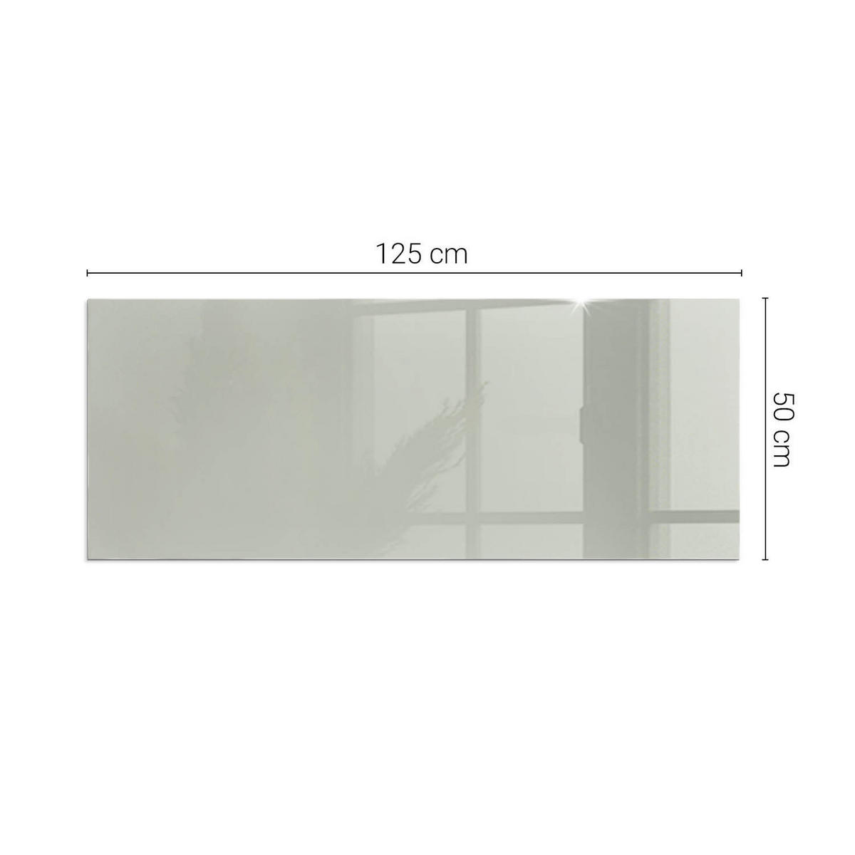 GLASPLATTE für Kamin 125x50 cm Grün - Grün, Glas (125/50/0.4cm) - ArtPrintCave