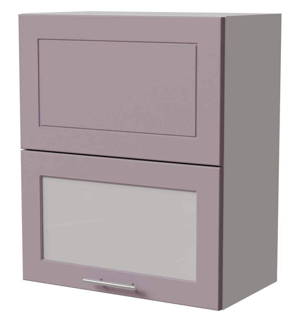 KLAPPHÄNGESCHRANK Bari W8BS/60-AV Weiß / RAL 4009 pastellviolett 60 / 32,5 / 72cm - Violett/Weiß, Holz/Holzwerkstoff (60/72/32.5cm) - Feldmann-Wohnen