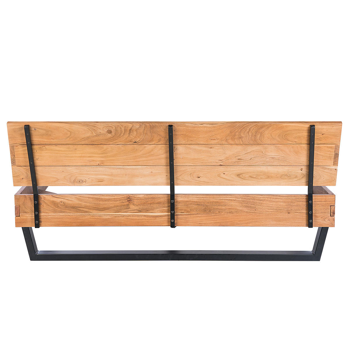 MASSIVHOLZBETT - Akazie massiv - Akaziefarben, Holz (180/200cm) - home24