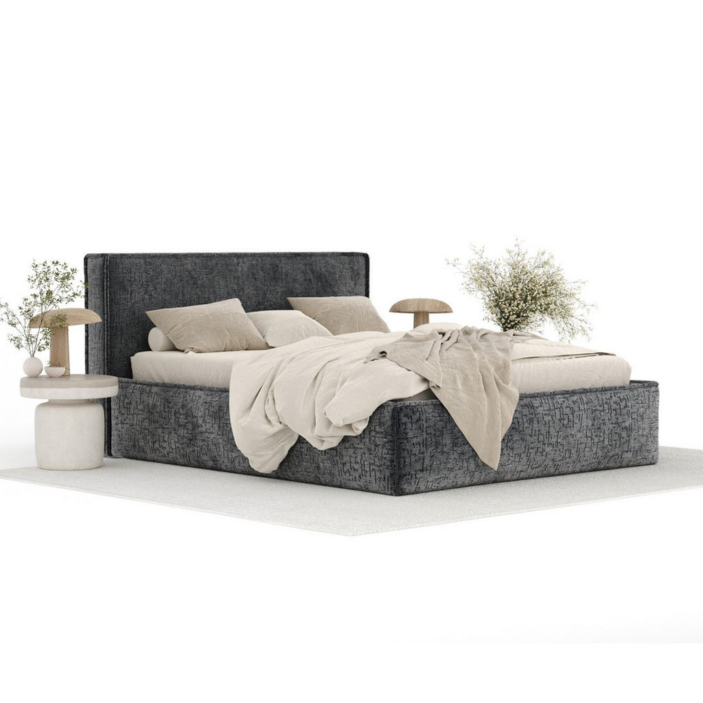 Thumbnail - Maison de Reve Polsterbett, Anthrazit, Textil, Buche, Kiefer, 200x200 cm, Oeko-Tex® Standard 100, FSC 100%, Hergestellt ...
