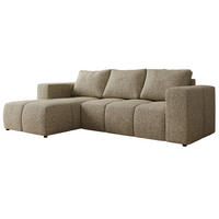 ROHOVÁ SEDAČKA MONIVA L - Taupe Strukturovaná látka - Levá Strana - černá/béžová, textil/plast (164/266cm) - MKS