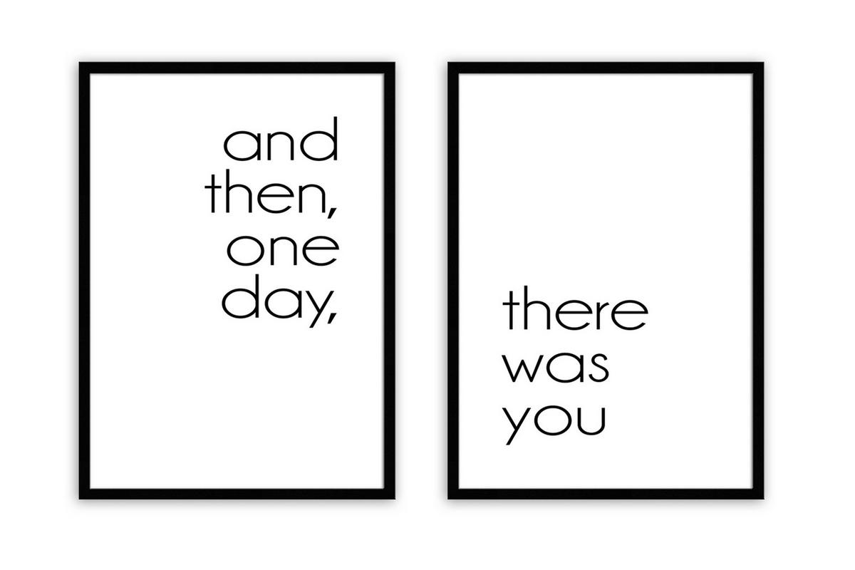 BILD mit Rahmen 2er Set 51x71 cm Spruch: Liebe - Weiß, Holz (51/71cm) - artissimo