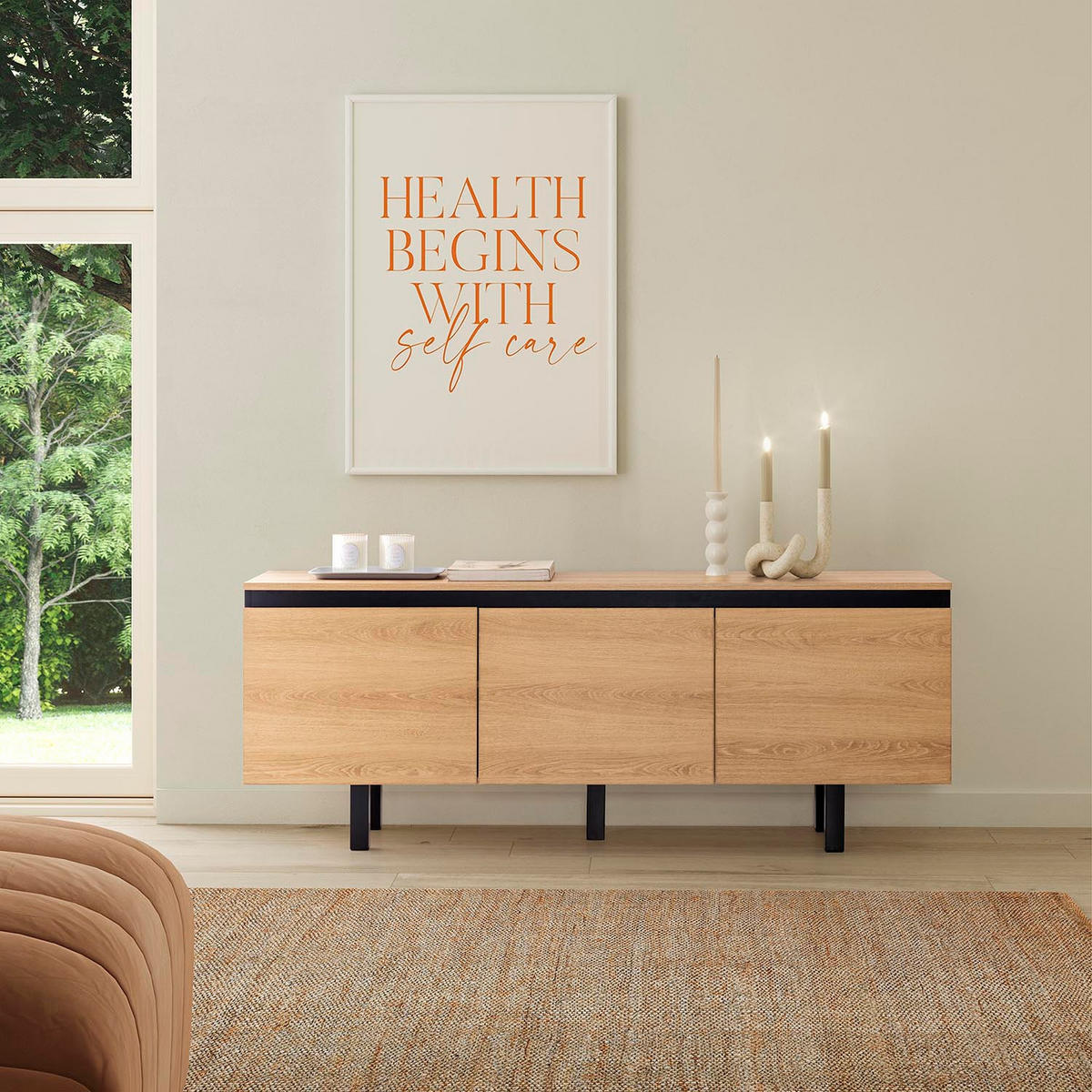 TV-ELEMENT Molina, eichefarben - Honigeiche, Holzwerkstoff (150/58/40cm) - VS Venta-stock