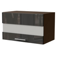 KLAPPHÄNGESCHRANK Essen W4BS/60/LAM Graphit Hochglanz / Lava Matt 60 / 32,5 / 36cm - Dunkelgrau/Graphitfarben, Holz/Holzwerkstoff (60/36/32.5cm) - Feldmann-Wohnen