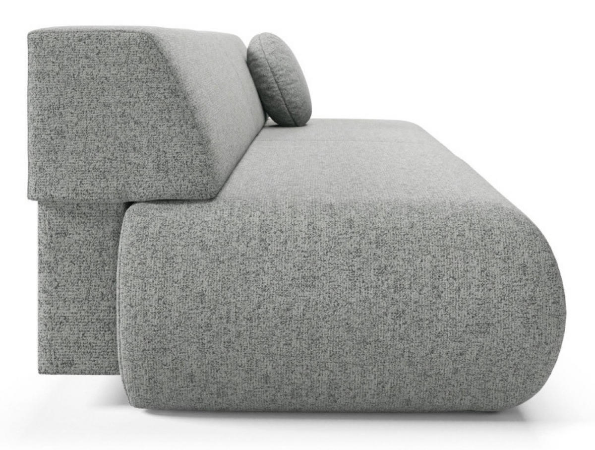 SITZSOFA Grau PENTI Schlaffunktion Ohne Armlehnen Bezug PUENTE - Grau, Textil (214/74/100cm) - Sepro Meble