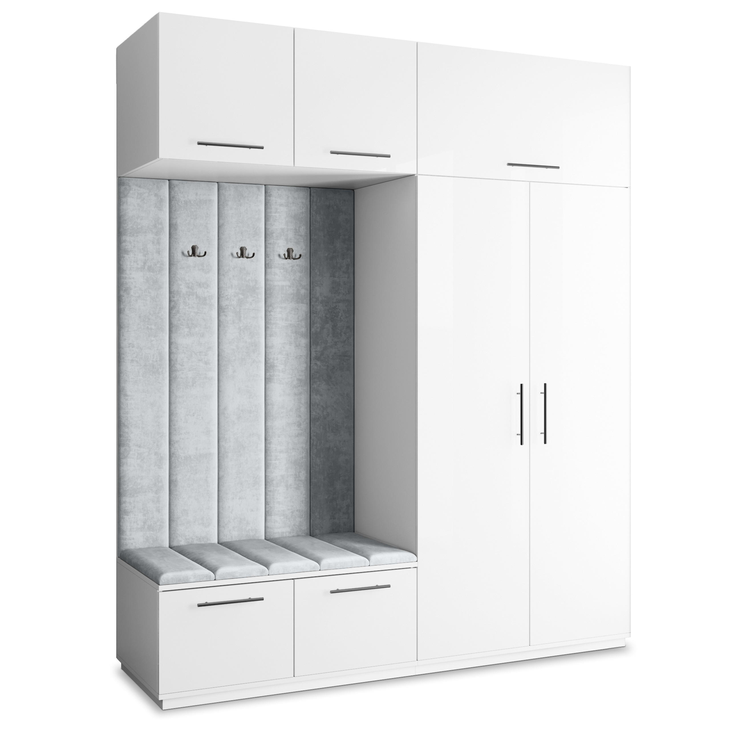 GARDEROBENSCHRANK REMA 200/240/60 cm Modern Weiß - Weiß, Holzwerkstoff (200/240/60cm) - MASSENO