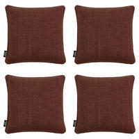 DEKOKISSEN Nola - Bordeaux - 60/60/10 cm - 4er-Set - Rot, Textil (60/60cm) - Madison