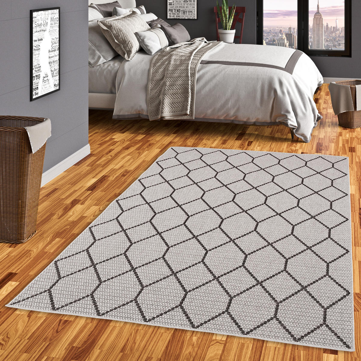 IN & OUTDOOR TEPPICH MARBELLA MODERN - Grau, Textil (120/170cm) - Pergamon