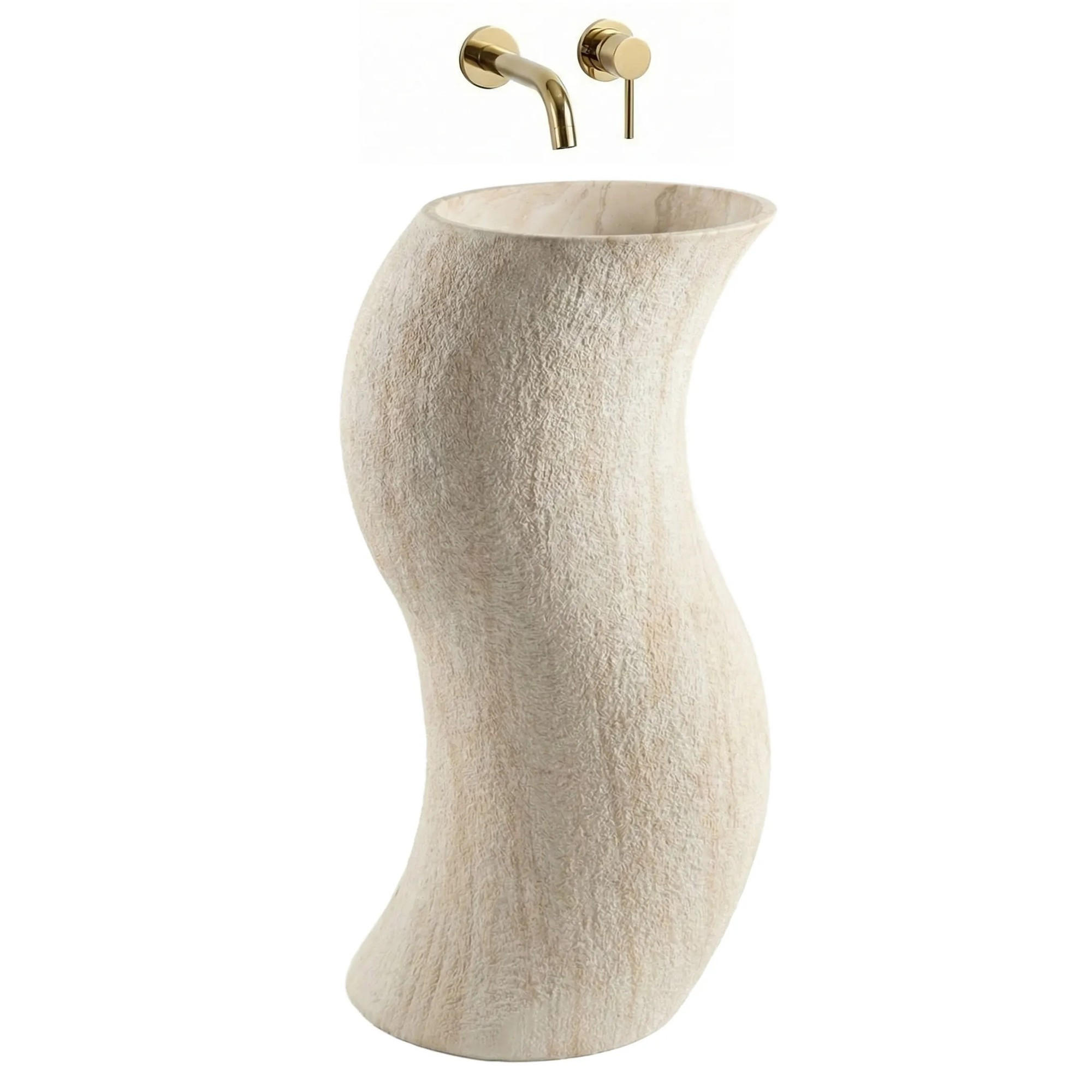 STANDWASCHBECKEN Rea Melody - Beige, Kunststoff (39/84/49cm) - REA