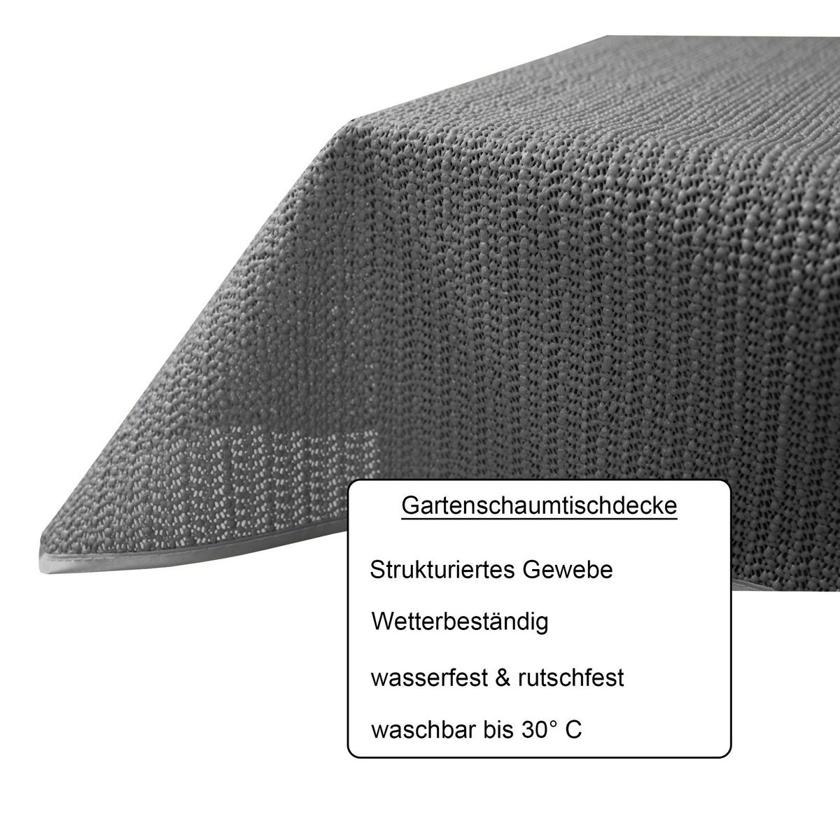 TISCHDECKE Outdoor rechteckig 130/220 cm Grau - Grau, Kunststoff (130/220cm) - TiborTex
