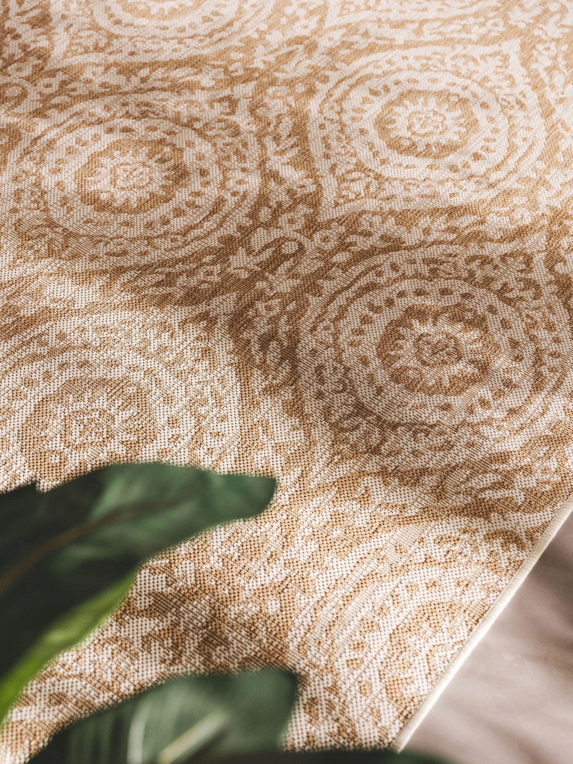 Thumbnail - benuta Nest Outdoorteppich, Creme, Textil, Grafikmuster, Rechteckig, 80x150 cm, Oeko-Tex® Standard 100, wasserabweisend,...