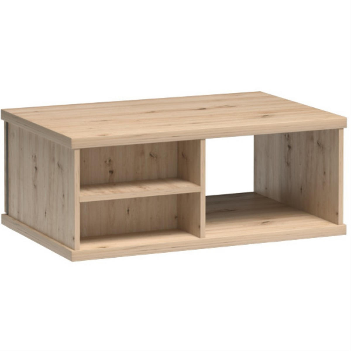COUCHTISCH Caya 90x60 cm, Eiche Artisan - Eiche Artisan, Holzwerkstoff (58/90/37cm) - Beautysofa