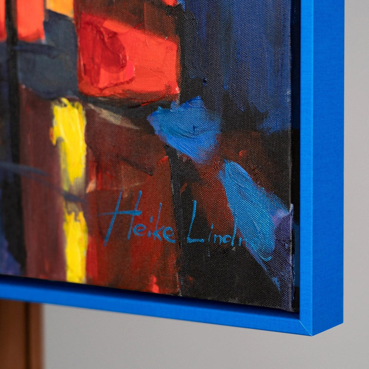 GEMÄLDE Straßen von Paris Schattenfugenrahmen Blau 140x100 cm - Blau, Holz (140/100cm) - YS-art gallery