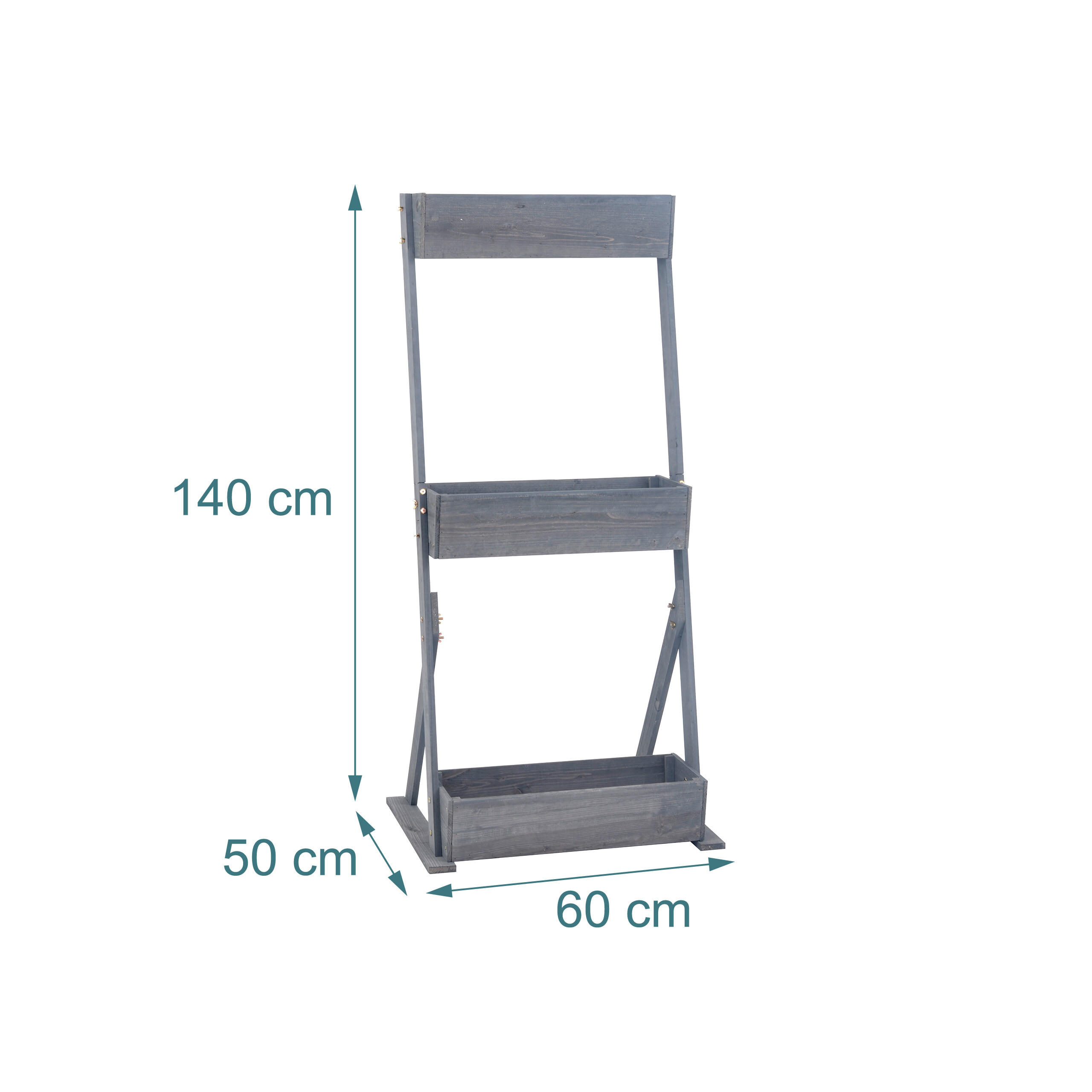 Thumbnail - Relaxdays Vertikalbeet, Braun, Holz, Textil, Metall, 60x140x50 cm, Gartenzubehör, Hochbeete