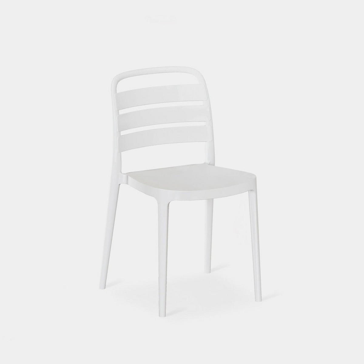 STUHL FÜR DRAUSSEN Zira Weiß 42 cm x 80 cm - Weiß, Kunststoff (42/80/52cm) - Klast Home