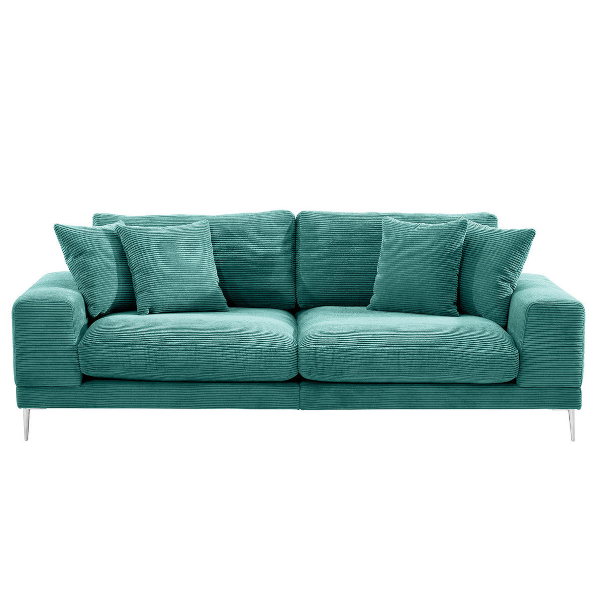 3-SITZER SOFA - Türkis, Textil (243/92/103cm) - home24