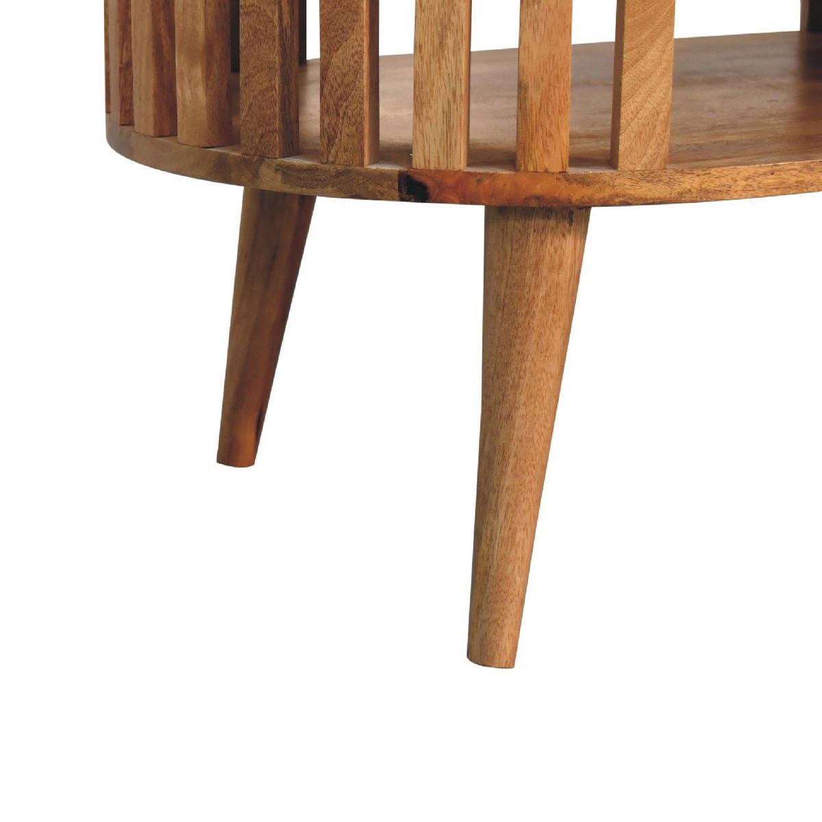 COUCHTISCH aus Massivholz - Kastanienfarben/Messingfarben, Holz/Metall (50/80/40cm) - Artisan Furniture