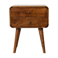 NACHTTISCH Levitate - Messingfarben/Braun, Holz/Metall (45/55/35cm) - Artisan Furniture