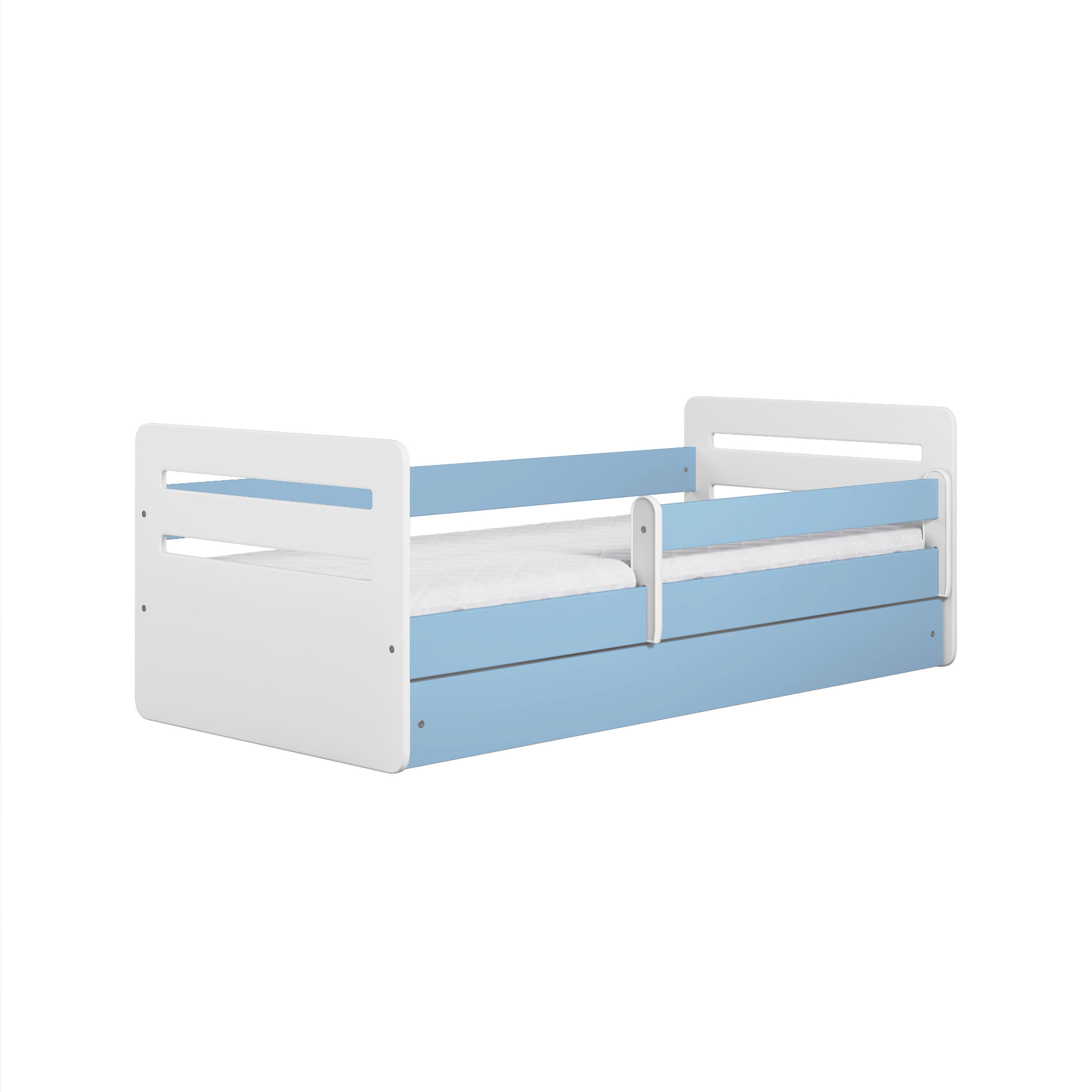 KINDERBETT Tomi mit Schublade und Matratze 90/65/184 - Blau, Holzwerkstoff (80/180cm) - RAUMHIRSCH FURNITURE