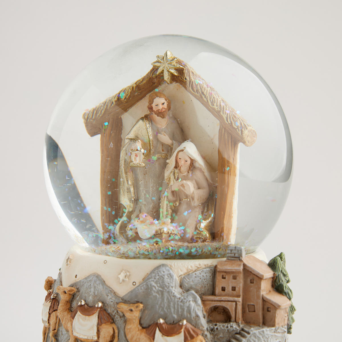 SCHNEEBALL Mit Spieluhr Weihnachten Noelio - Beige, Glas (11/15/11.5cm) - home&you