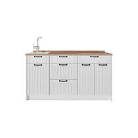 KUCHYNSKÝ BLOK Fame-Line, Biely vidiecky dom/biely, 150 cm, AP Oak - biela, kompozitné drevo (150/82/60cm) - Vicco