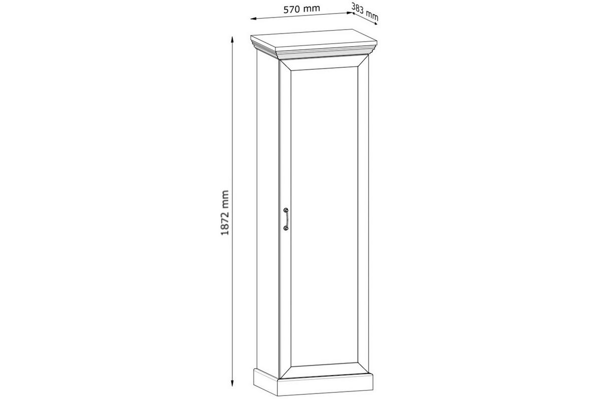 KLEIDERSCHRANK ARVEN mit Einlegeböden, Cremeweiß - Eichefarben/Creme, Holz (57/187/39cm) - KONSIMO®