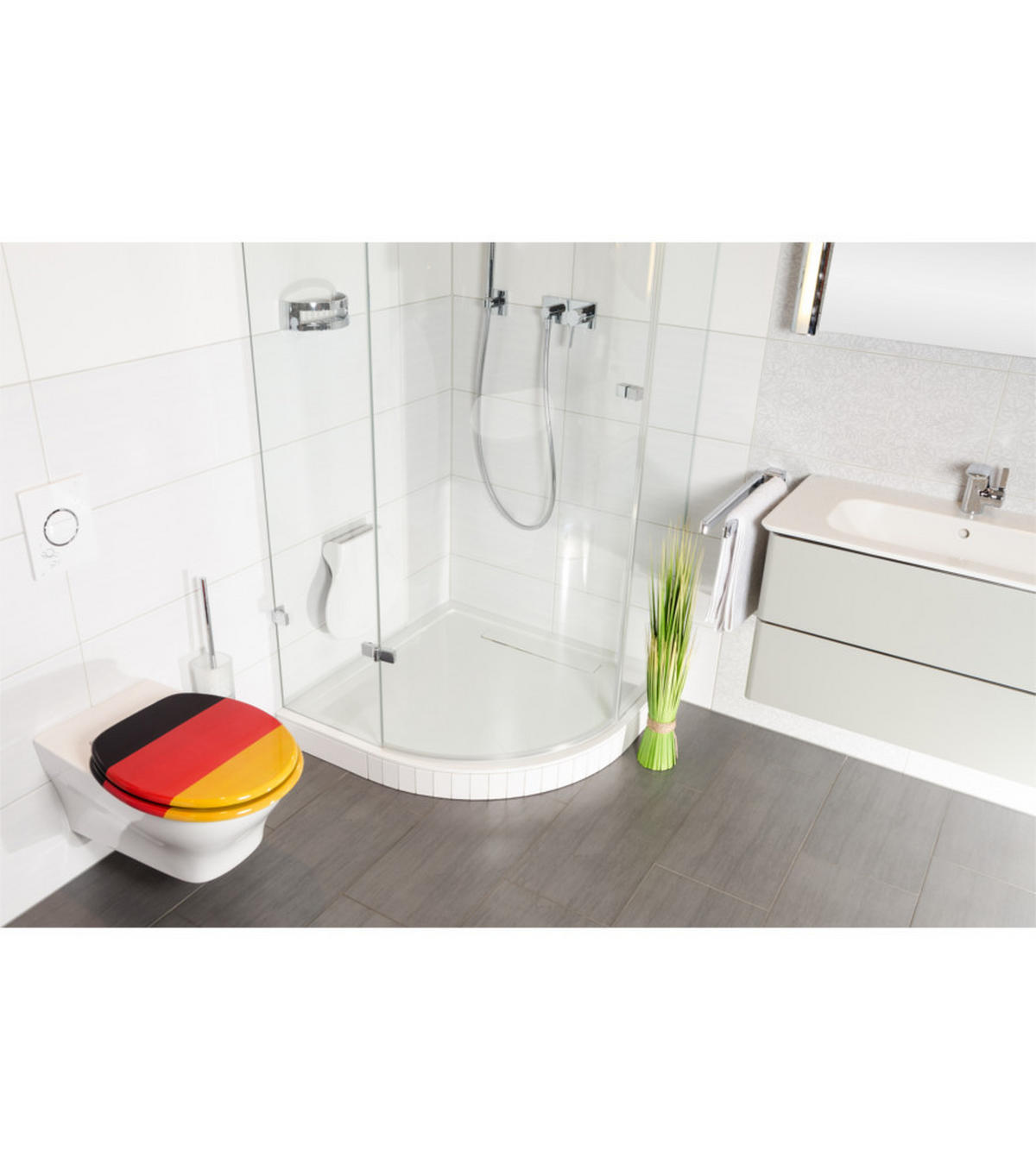 WC-SITZ Deutschland - Multicolor, Holzwerkstoff (38/6/47cm) - Sanilo