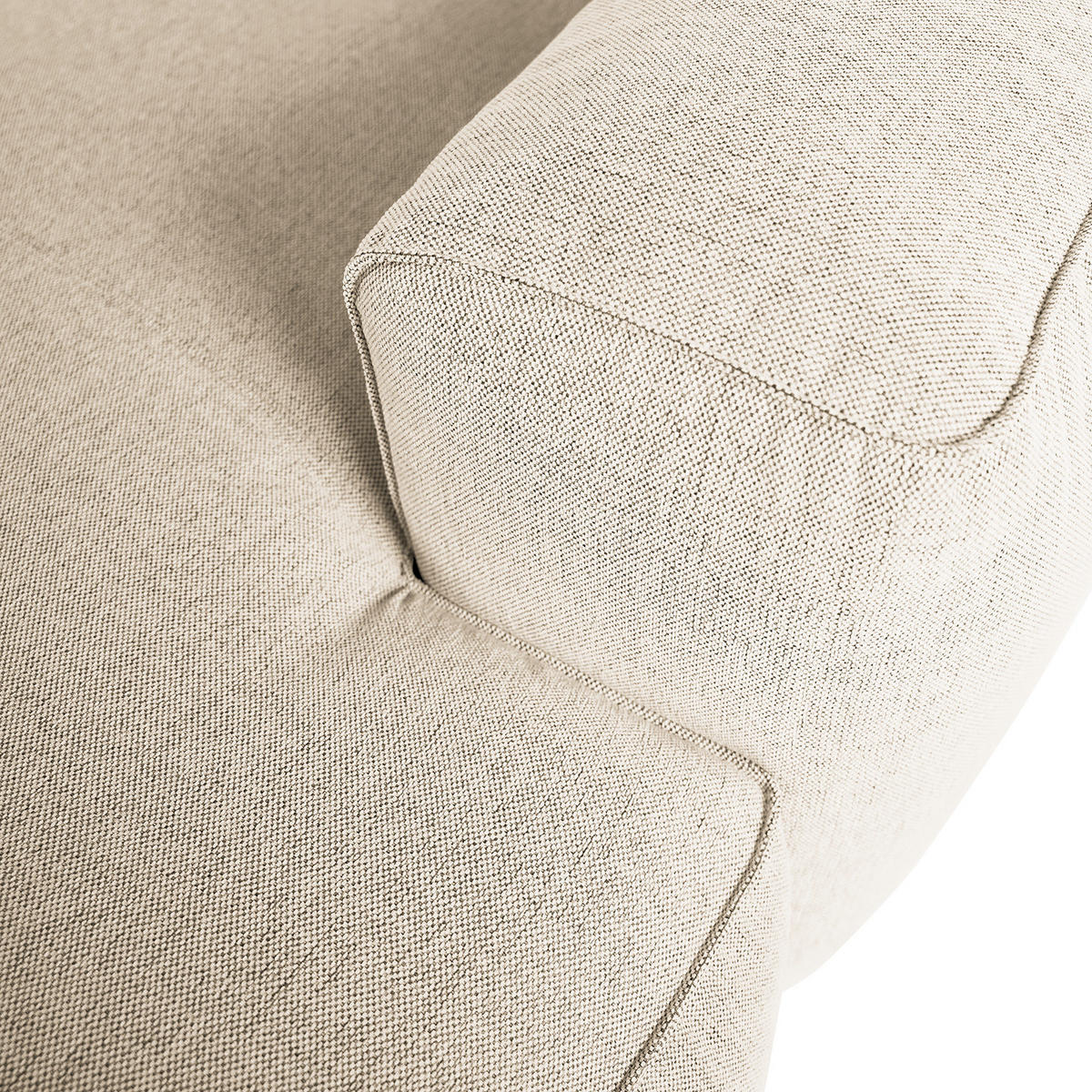 3-SITZER ECKSOFA mit Longchair - Beige/Schwarz, Kunststoff/Textil (317/173cm) - home24