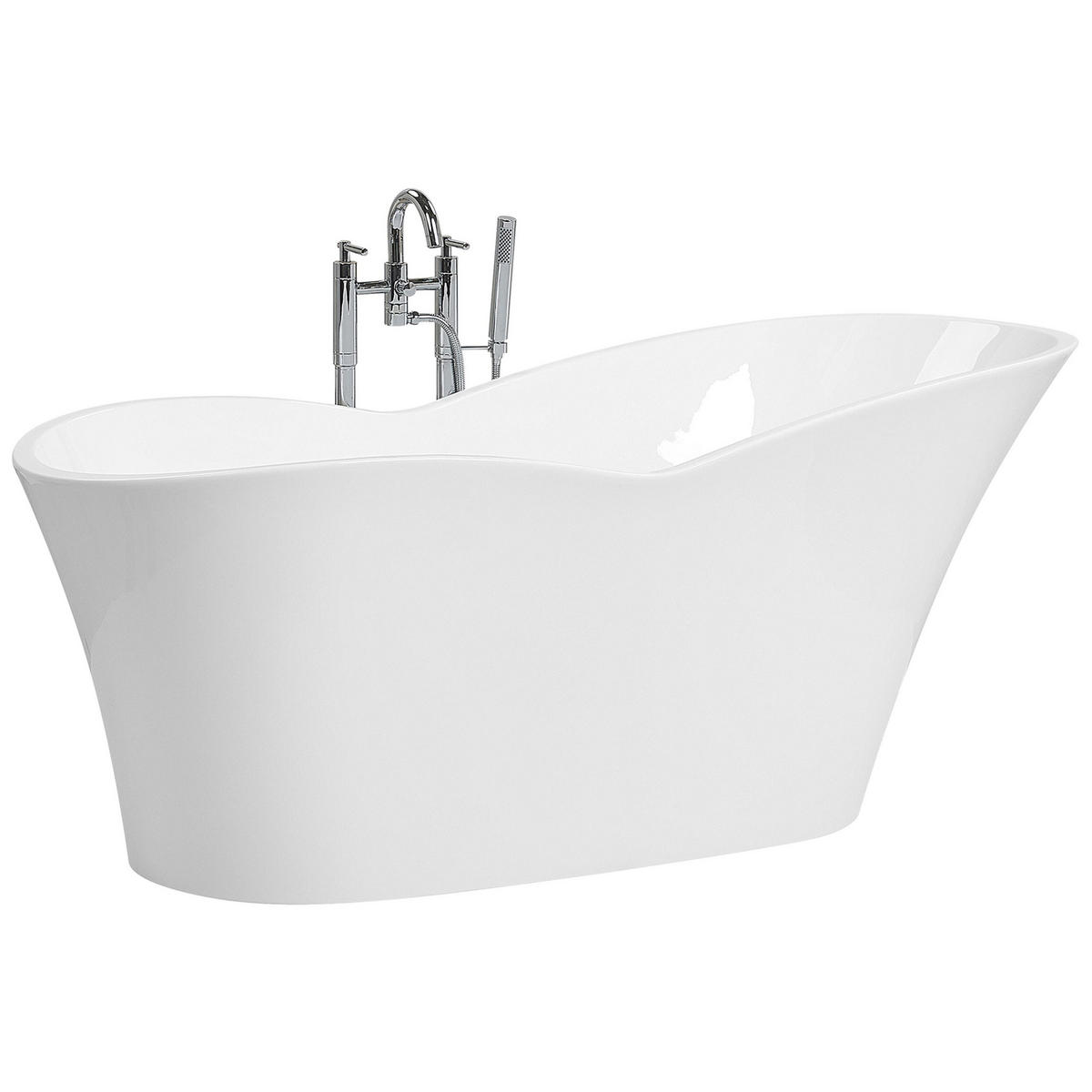 BADEWANNE FREISTEHEND 80x170x74 cm weiß Dulcina - Weiß, Kunststoff (80/74/170cm) - Beliani