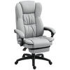 BÜROSTUHL mit 5 Massagemodi, Ergonomisch Schreibtischstuhl mit Liegefunktion - Hellgrau/Schwarz, Kunststoff (68.5/121/68.5cm) - Vinsetto