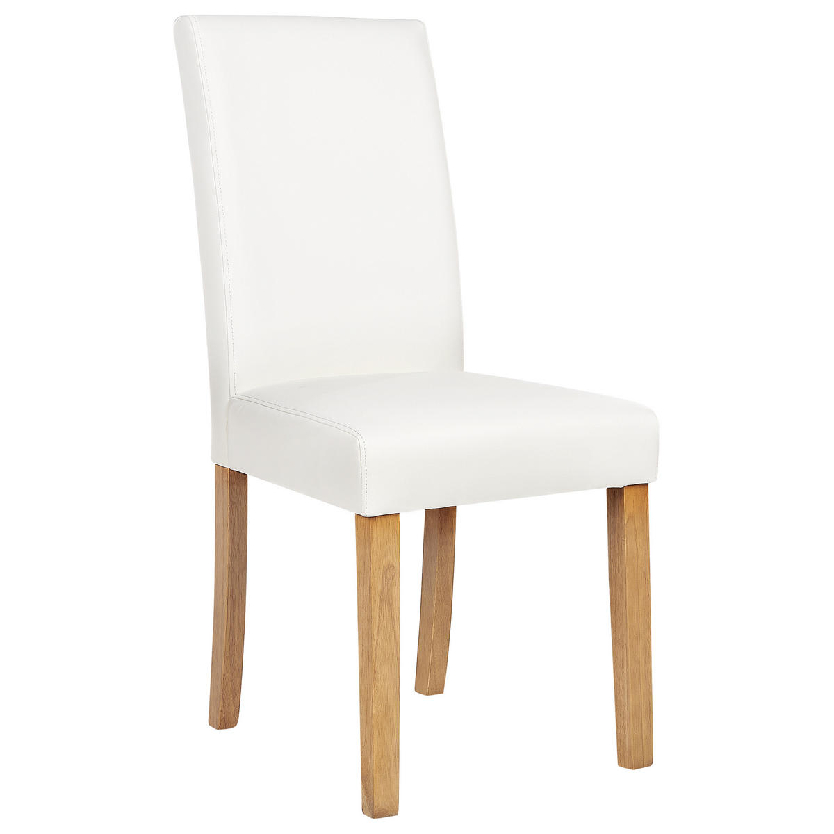 ÉTKEZŐSZÉK 2 darabos Szett Műbőr Fehér Broadway - fehér, textil/fa (43/95/61cm) - Beliani