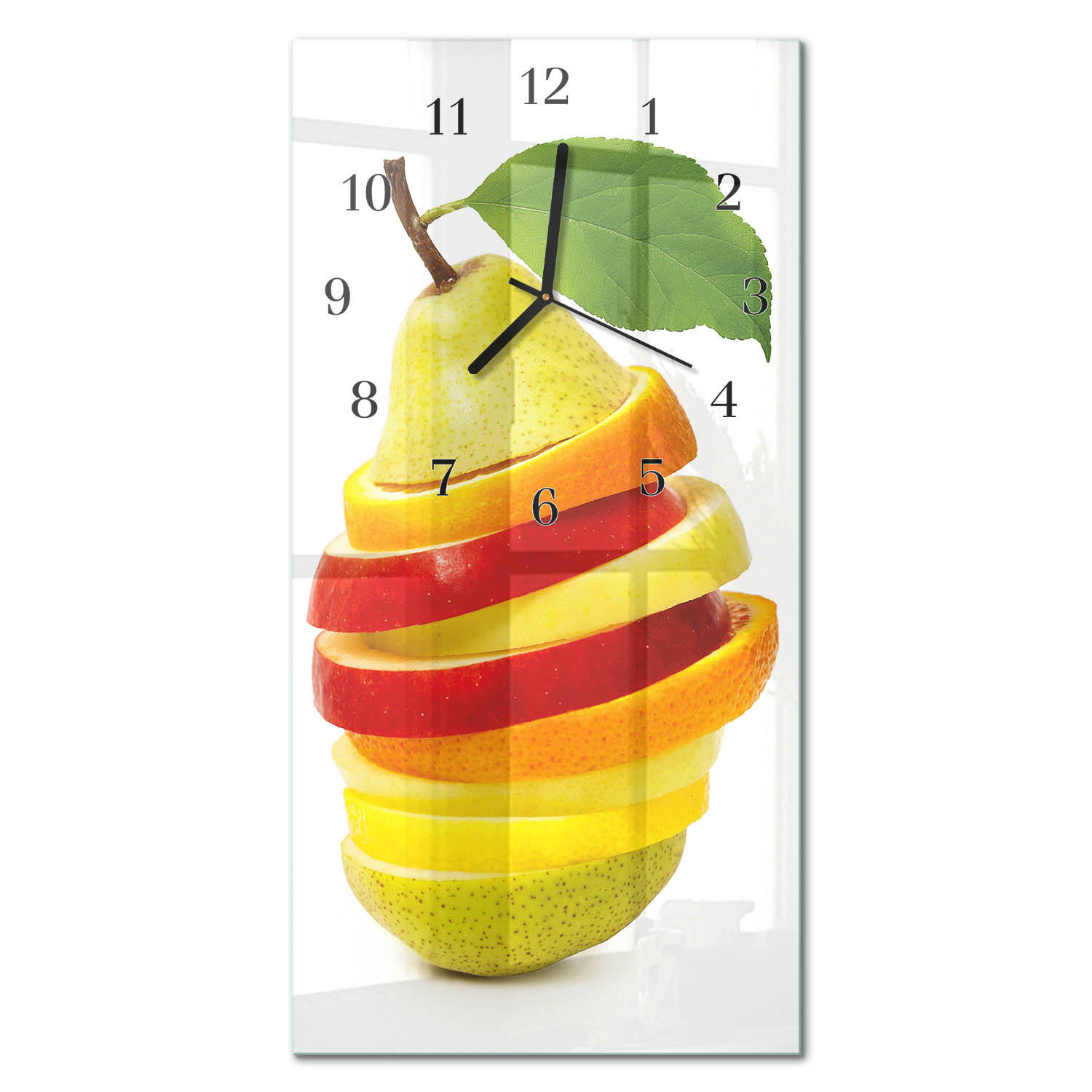 WANDUHR 60x30 cm - Mohnblumen - Multicolor, Glas (30/60/0.4cm) - TULUP